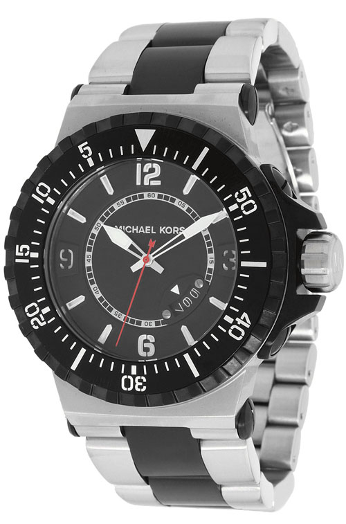 Michael Kors Watches : MK7059 Quartz Black Dial Date Stainless Steel Men Watch