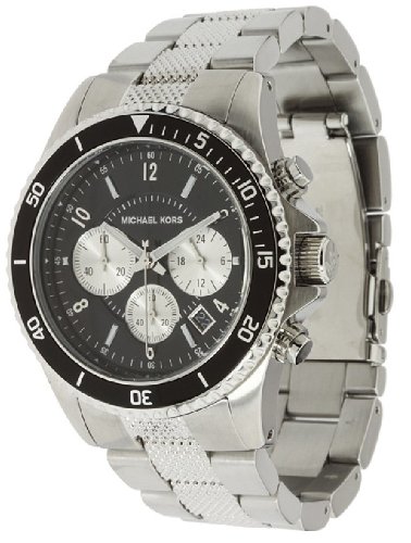 Michael Kors Watches : MK8174 Black Dial Stainless Steel Band Men Watch