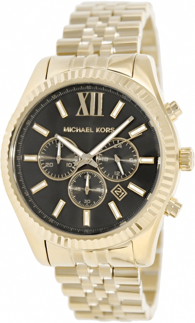 Michael Kors Watches : MK8286 Quartz Chronograph Date Gold Tone Stainless Steel Men Watch