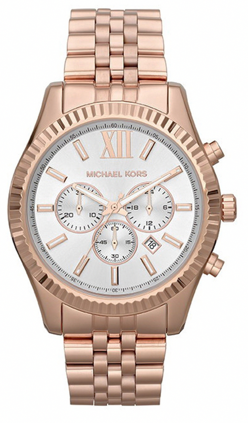 Michael Kors Watches : MK8313 Quartz Chronograph Date Rose Gold Tone Stainless Steel Women Watch