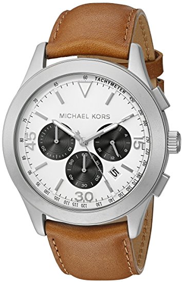 Michael Kors Watches : MK8470 Quartz Chronograph Date Brown Leather Men Watch