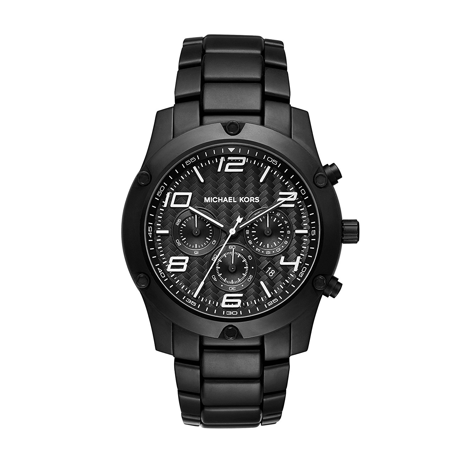 Michael Kors Watches : MK8473 Black Dial Stop Watch Men Watch