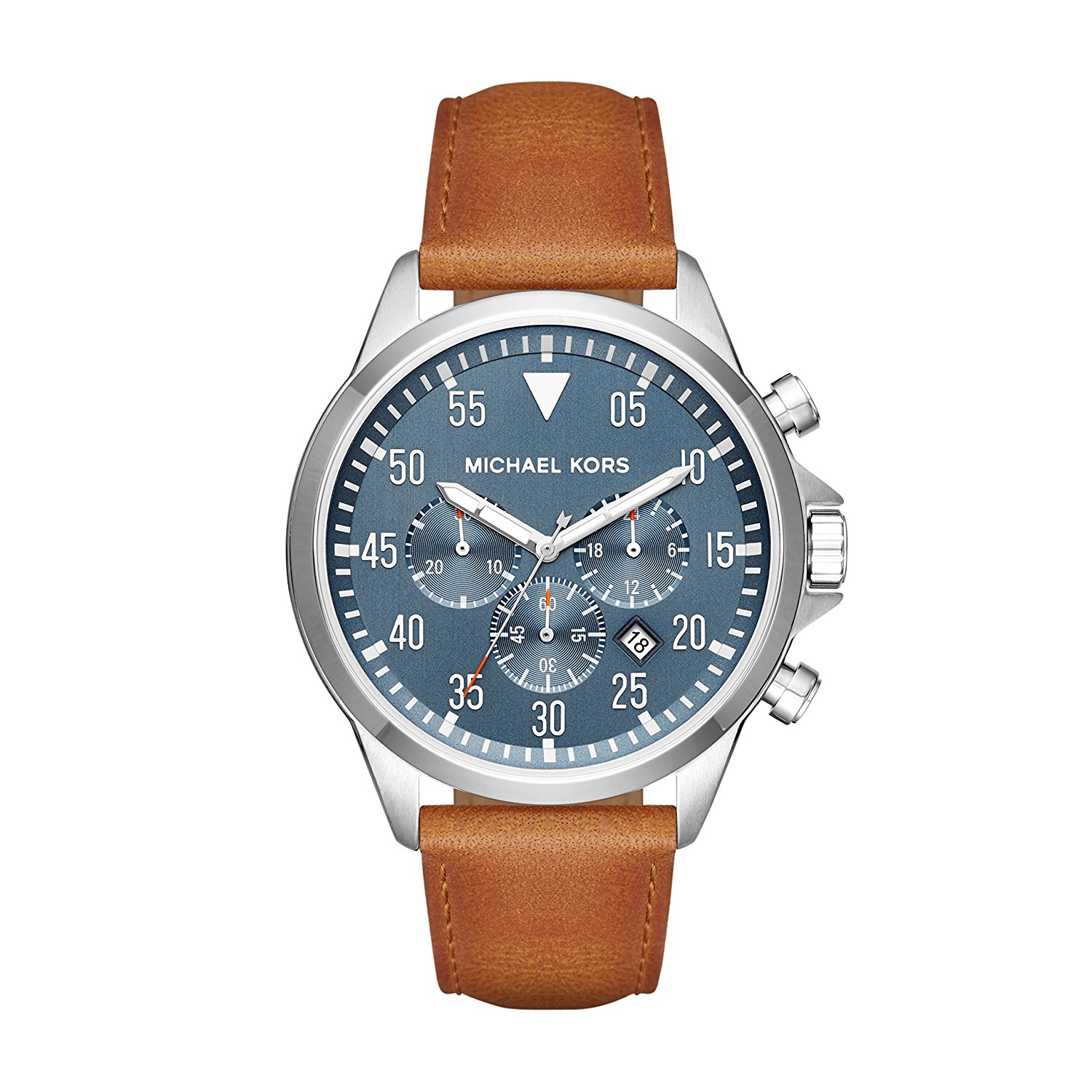 Michael Kors Watches : MK8490 Quartz Chronograph Date Brown Leather Men Watch