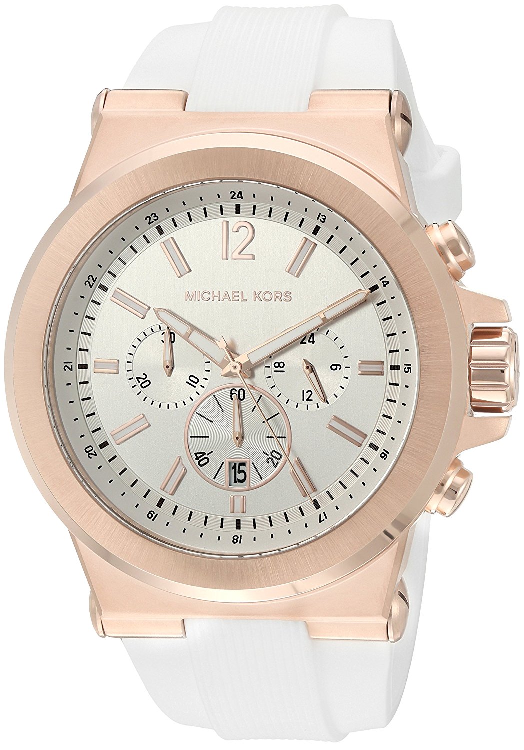 Michael Kors Watches : MK8492 White Dial Stainless Steel Band Men Watch