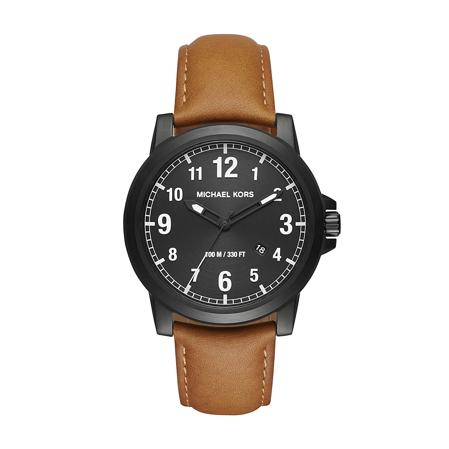 Michael Kors Watches : MK8502 Black Dial Leather Men Watch