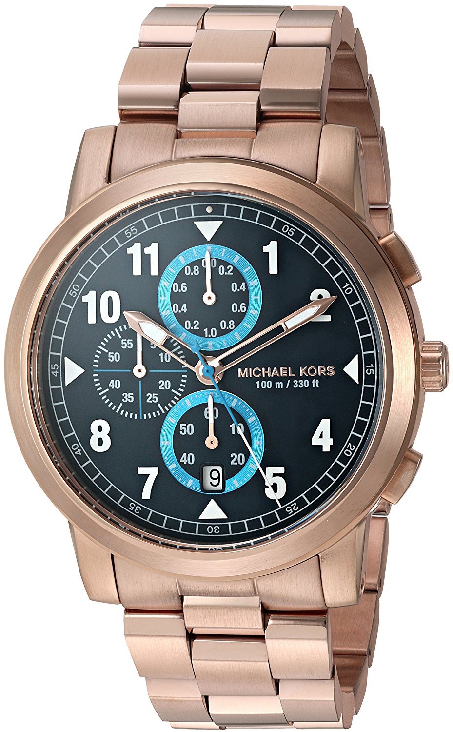 Michael Kors Watches : MK8550 Blue Dial Stainless Steel Band Men Watch