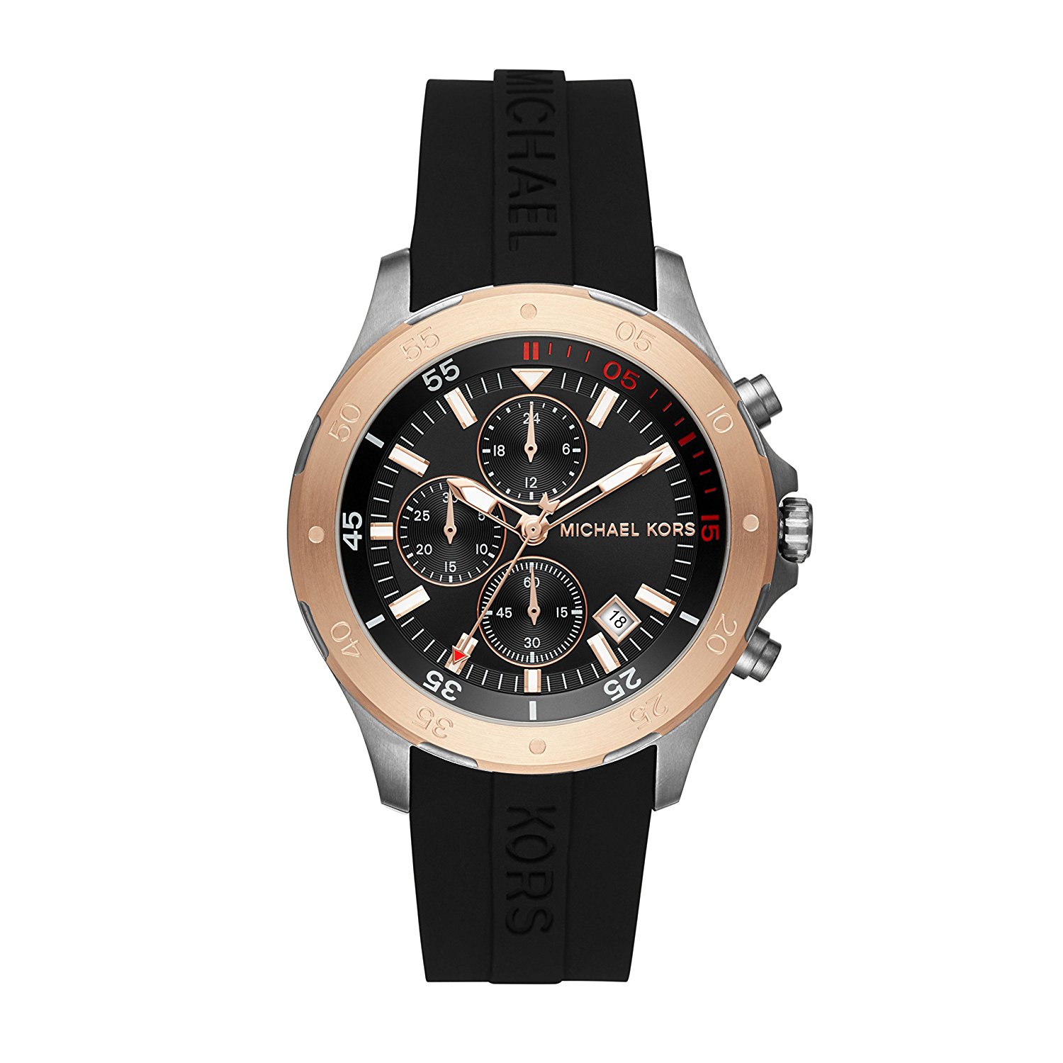 Michael Kors Watches : MK8568 Black Dial Stop Watch Men Watch