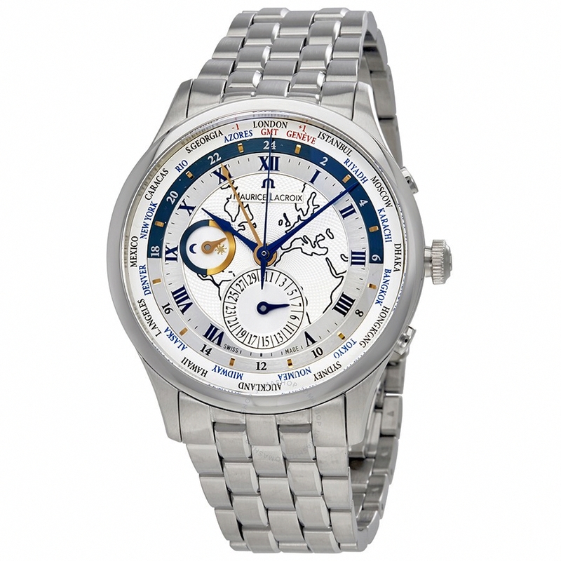Maurice Lacroix Watches : MP6008-SS002-111 Automatic Worldtimer Stainless Steel Men Watch