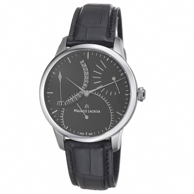 Maurice Lacroix Watches : MP6508-SS001-330 Automatic Calendrier Retrograde Black Men Watch