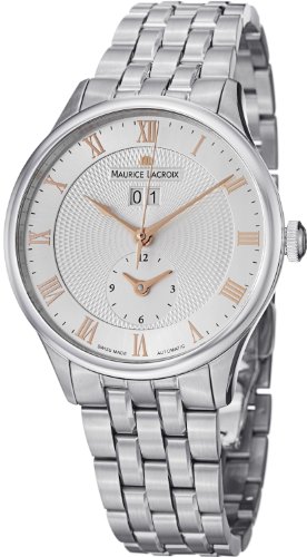 Maurice Lacroix Watches : MP6707-SS002-111 Automatic Date GMT Silver Dial Stainless Steel Men Watch