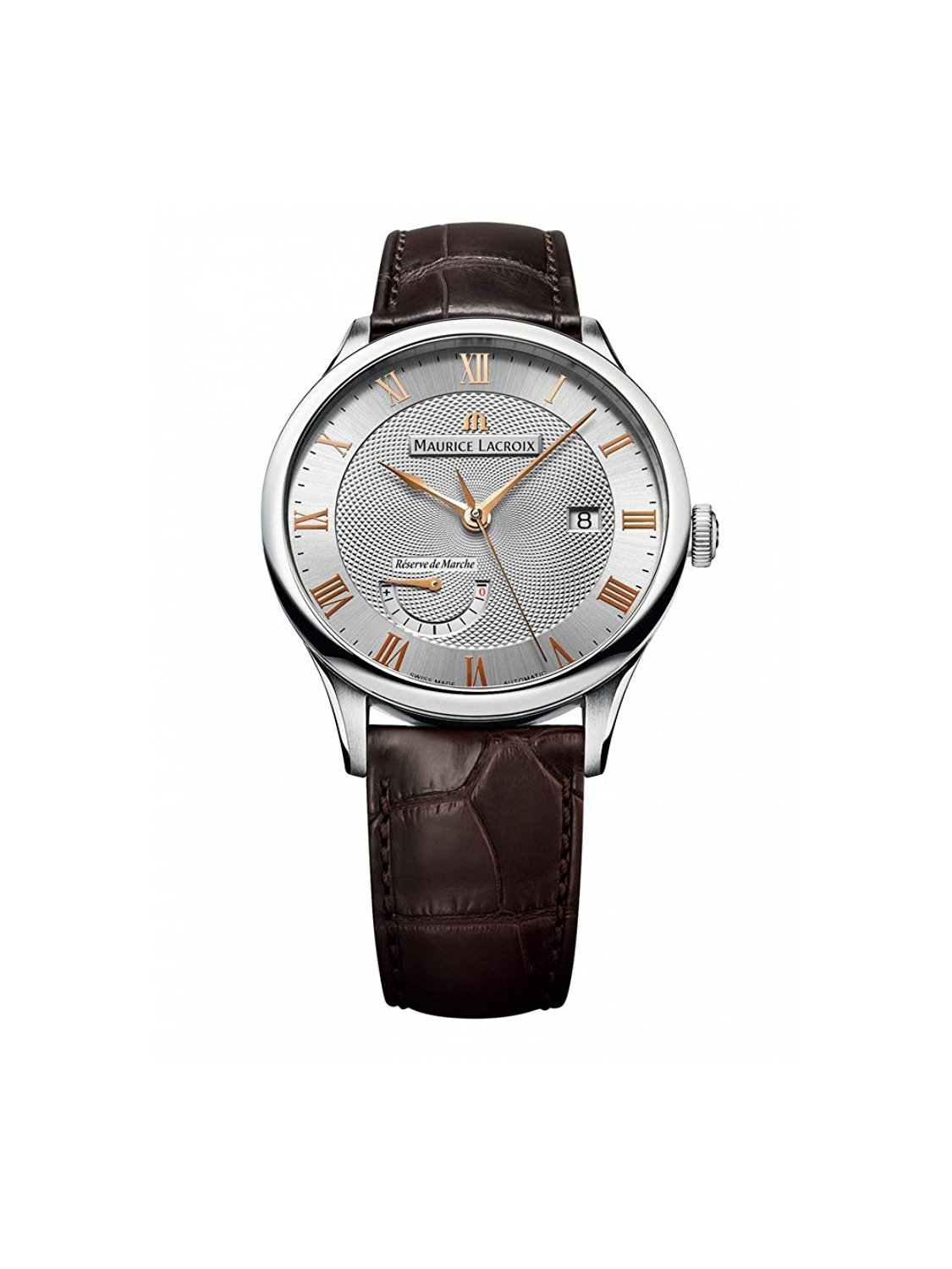 Maurice Lacroix Watches : MP6807-SS001-111 Silver Dial Stainless Steel Band Men Watch