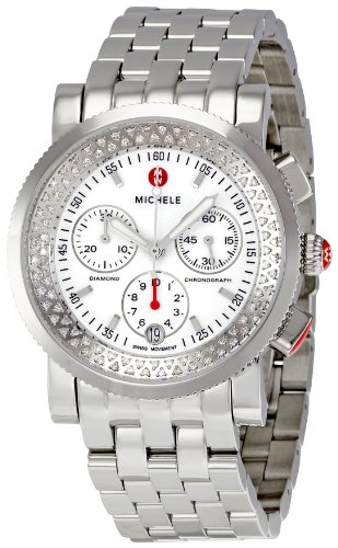 Michele Watches : MWW01C000003 Quartz Diamonds and Stainless Steel Women Watch
