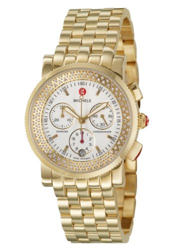 Michele Watches : MWW01C000043 Quartz Diamonds and Gold Tone Women Watch