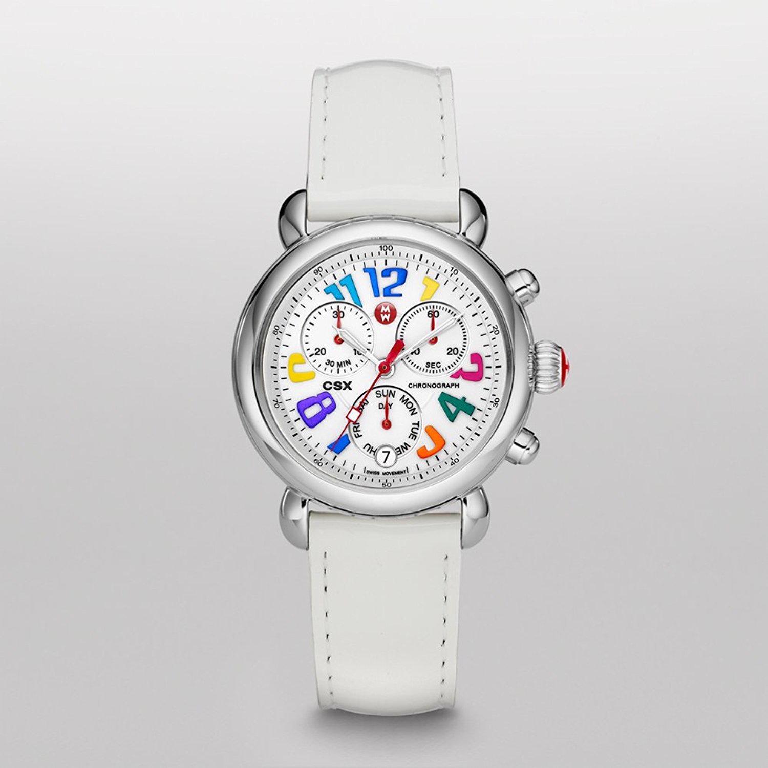 Michele Watches : MWW03M000072 Battery Operated Quartz Polished Stainless Steel White Enamel Dial Band Women Watch