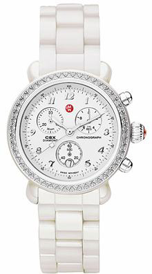 Michele Watches : MWW03N000001 White Dial Battery Operated Quartz Women Watch