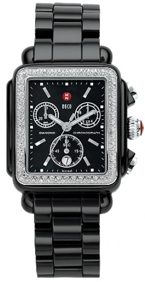 Michele Watches : MWW06F000001 Quartz Diamonds and Stainless Steel Women Watch