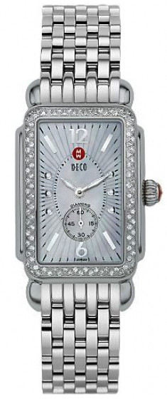 Michele Watches : MWW06M000012 Quartz Diamonds and Stainless Steel Women Watch