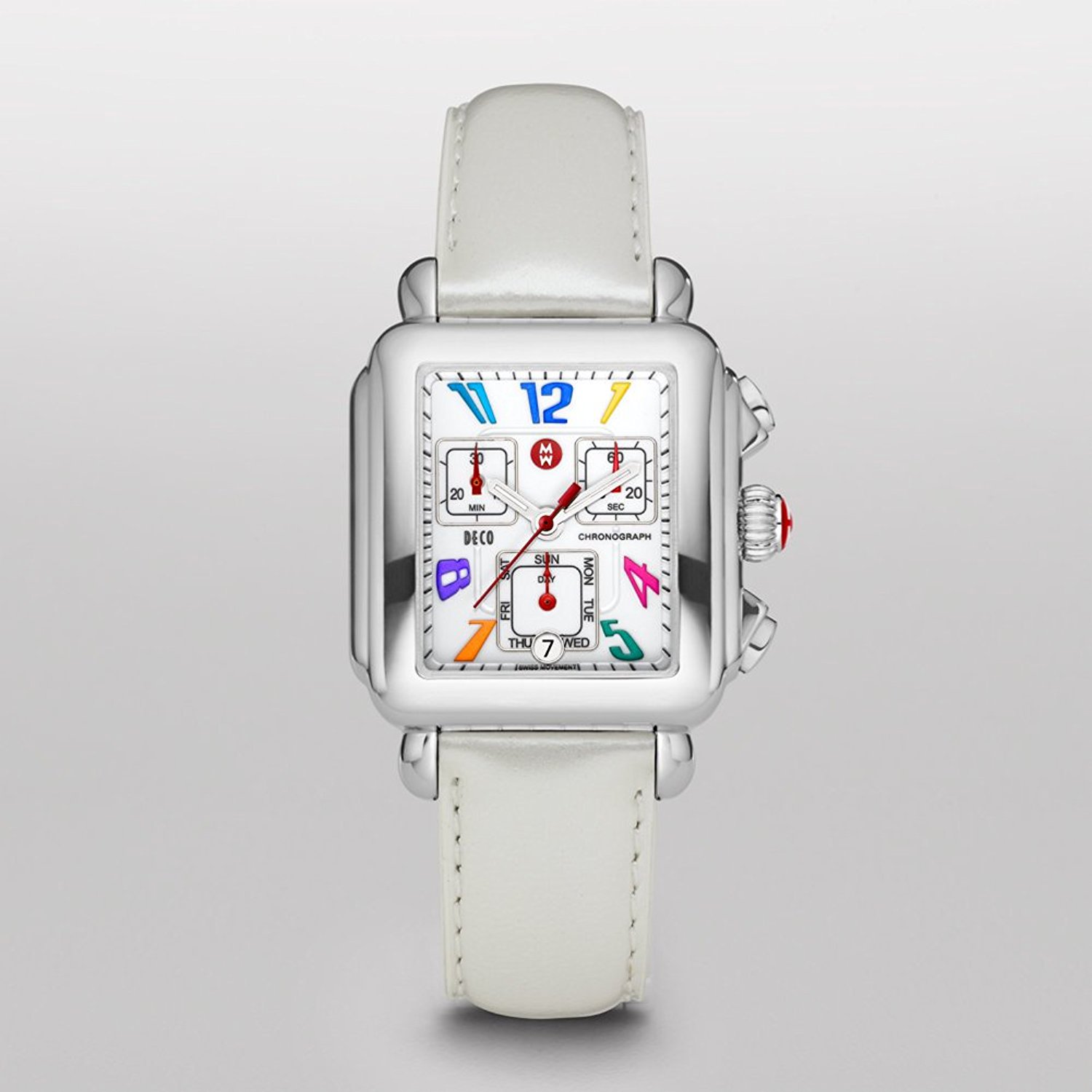 Michele Watches : MWW06P000035 Battery Operated Quartz Polished Stainless Steel White Enamel Dial Band Women Watch