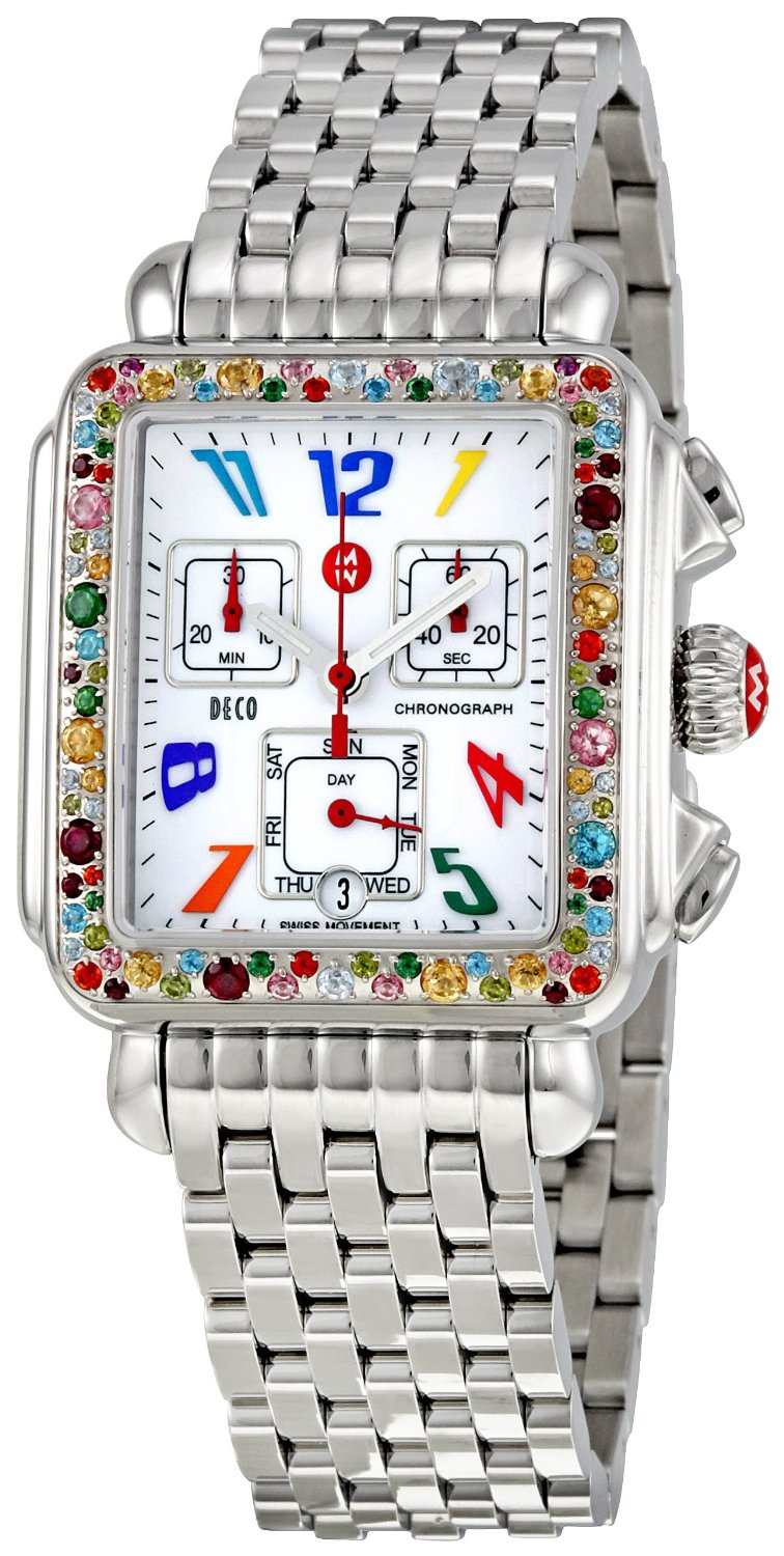 Michele Watches : MWW06P000050 Quartz Diamonds and Stainless Steel Women Watch