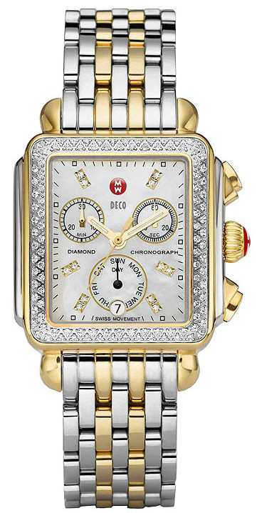 Michele Watches : MWW06P000108 Quartz Diamonds and Stainless Steel Women Watch