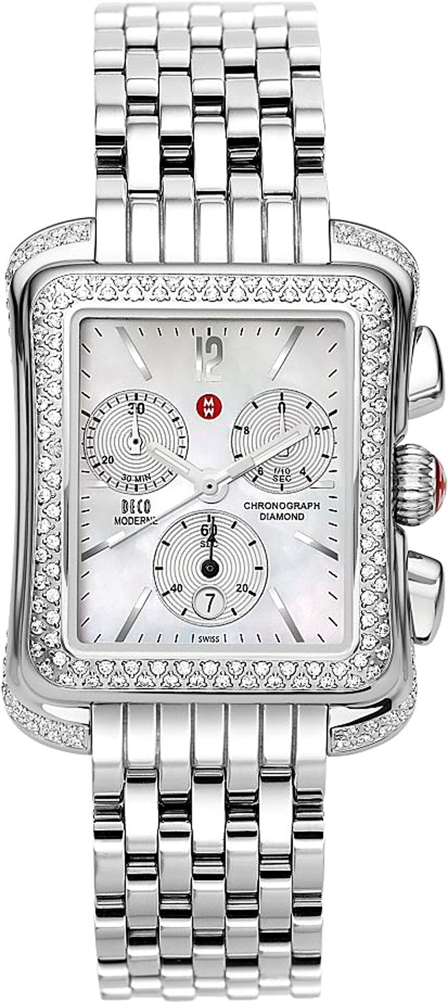 Michele Watches : MWW06Q000001 Quartz Diamonds and Stainless Steel Women Watch