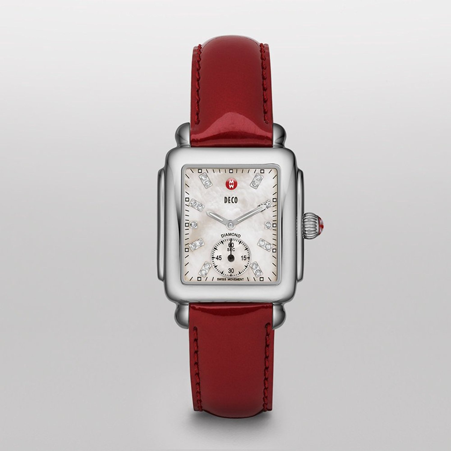 Michele Watches : MWW06V000014 Battery Operated Quartz Polished Stainless Steel White Mother Of Pearl Diamond Dial Band Men Watch