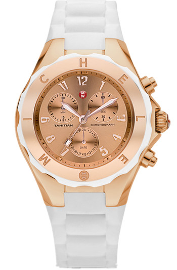 Michele Watches : MWW12F000030 Quartz Rose Gold Women Watch