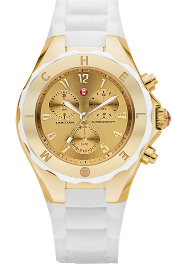 Michele Watches : MWW12F000031 Quartz Gold Tone Women Watch