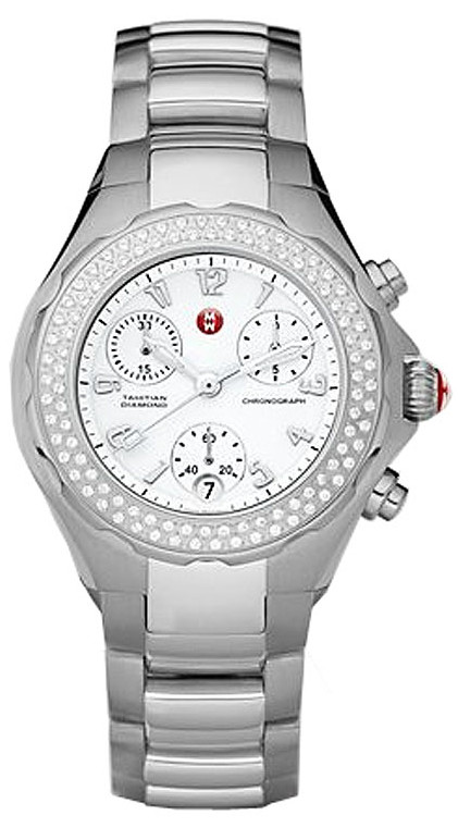 Michele Watches : MWW12G000001 Quartz Diamonds and Stainless Steel Women Watch