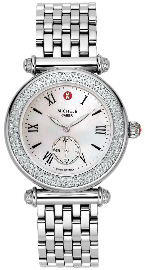 Michele Watches : MWW16A000001 Quartz Diamonds and Stainless Steel Women Watch