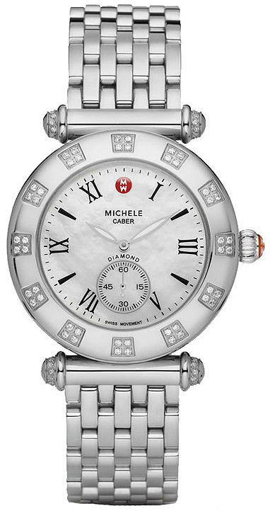 Michele Watches : MWW16A000048 Quartz Diamonds and Stainless Steel Women Watch