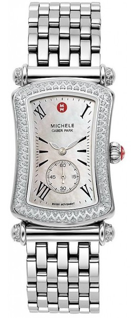 Michele Watches : MWW16B000001 Quartz Diamonds and Stainless Steel Women Watch