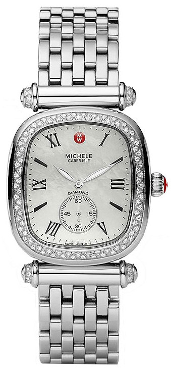 Michele Watches : MWW16C000001 Quartz Diamonds and Stainless Steel Women Watch