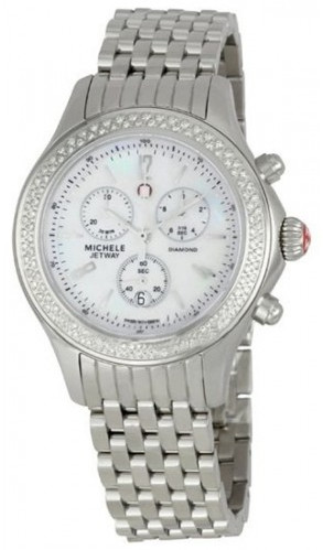Michele Watches : MWW17A000001 Quartz Diamonds and Stainless Steel Women Watch
