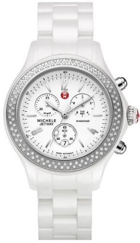 Michele Watches : MWW17B000001 Quartz Diamonds and Stainless Steel Women Watch