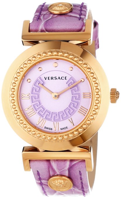 Versace Watches : P5Q80D702-S702 Quartz Analog Purple Dial Purple Leather Women Watch