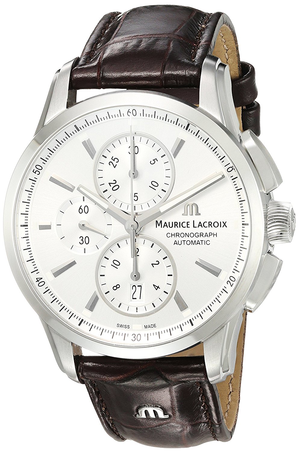 Maurice Lacroix Watches : PT6388-SS001-130-1 silver Dial Stainless Steel Men Watch