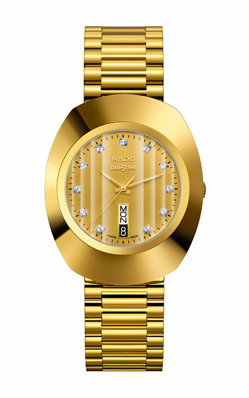 Rado Watches : R12304303 Quartz Analog Day Date Gold Tone Stainless Steel Men Watch