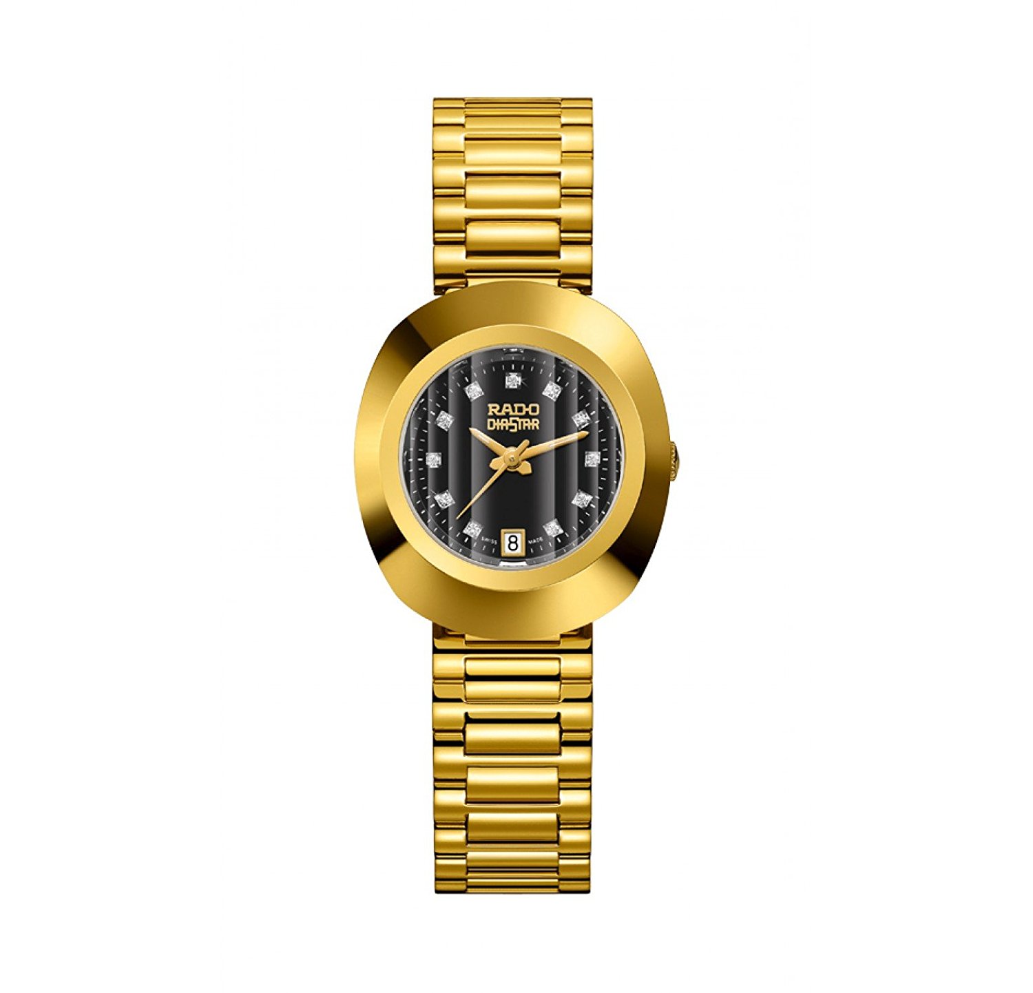 Rado Watches : R12306313 Black Dial Stainless Steel Band Men Watch