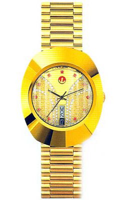 Rado Watches : R12413033 Gold Dial Yellow Plated Bracelet Band Men Watch