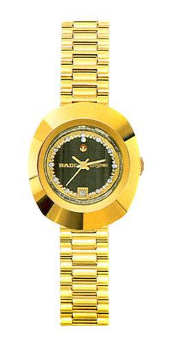 Rado Watches : R12416513 Automatic Gold Tone Steel Black Dial Gold Tone Steel Band Women Watch