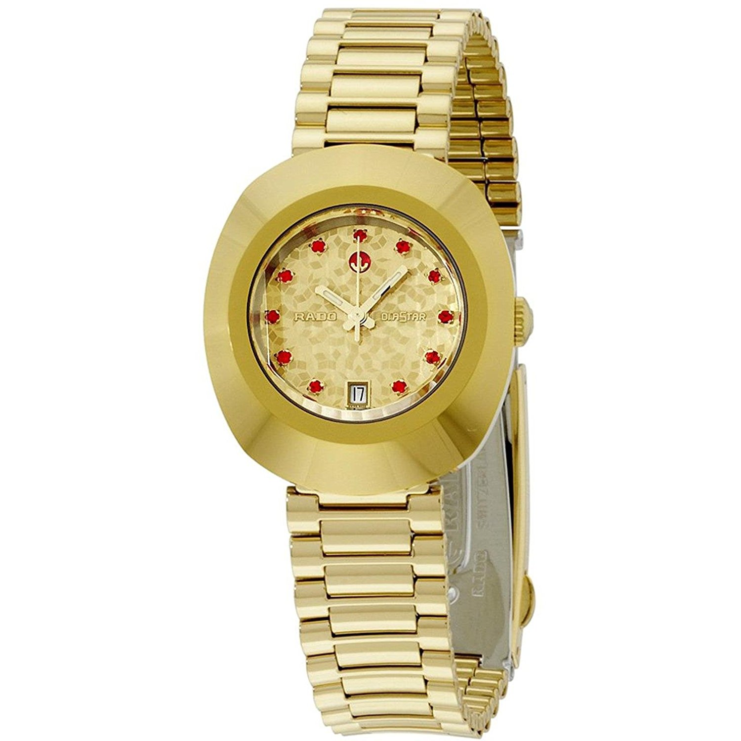Rado Watches : R12416653 Gold Dial Stainless Steel Band Men Watch