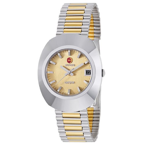 Rado Watches : R12417253 Automatic Gold Dial Date Two Tone Stainless Steel Men Watch