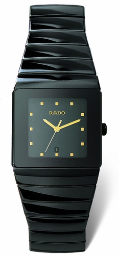 Rado Watches : R13335162 Quartz Black Ceramic Black Dial Black Ceramic Band Men Watch