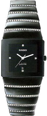 Rado Watches : R13335739 Quartz Black Ceramic Black Dial Black Ceramic Band Men Watch