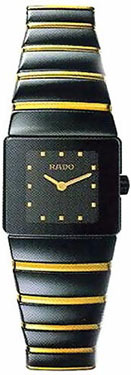 Rado Watches : R13337161 Quartz Black Ceramic/gold Black Dial Black Ceramic/gold Band Women Watch