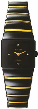 Rado Watches : R13337721 Quartz Black Ceramic/gold Black Dial Black Ceramic/gold Band Women Watch