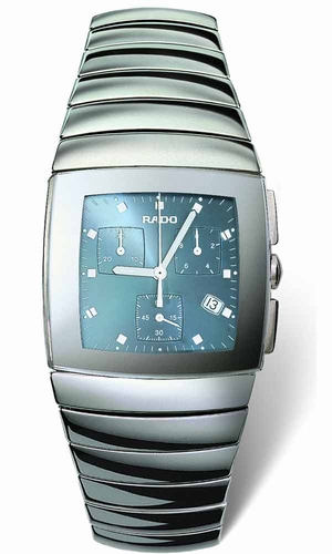Rado Watches : R13434202 Quartz Platinum Ceramic Blue Dial Platinum Ceramic Band Men Watch