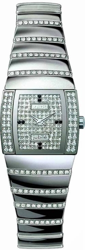 Rado Watches : R13578932 Quartz Platinum Ceramic Diamond Dial Platinum Ceramic Band Women Watch