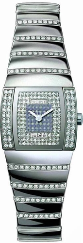 Rado Watches : R13578942 Quartz Platinum Ceramic Diamond Dial Platinum Ceramic Band Women Watch